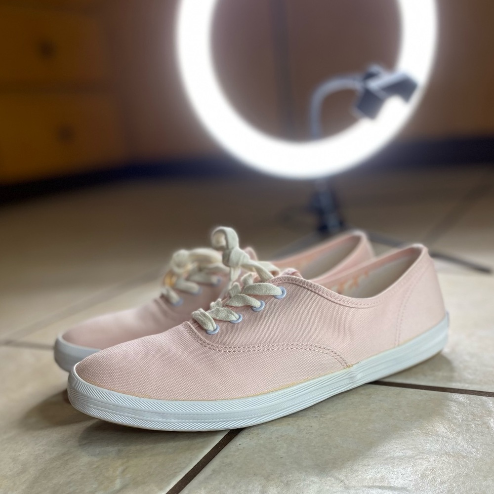Keds Canvas Champion Pink Ribbon Breast Cancer Sneakers Tennis Shoes Womens 8.5